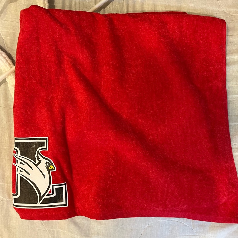 Red Sports Towel with Logo